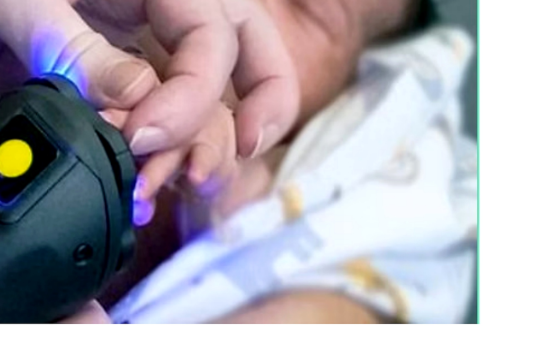 Exemplo de coleta biométrica neonatal